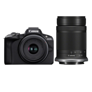 Canon EOS R50 Mirrorless Camera with 18-45mm and 55-210mm Lenses (Black)