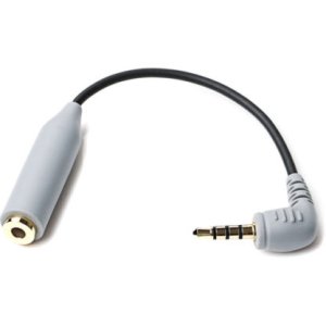 BOYA BY-CIP2 3.5mm TRS Female to TRRS Male Microphone Adapter Cable for Smartphones (2.4″)