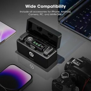 Hollyland LARK MAX Duo 2-Person Wireless Microphone System (2.4 GHz, Black)