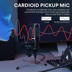MAONO AU-PM461TR USB Gaming Microphone with Mic Gain
