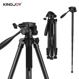 KINGJOY VT-880 2 In 1 Aluminium Alloy Camera Tripod Monopod
