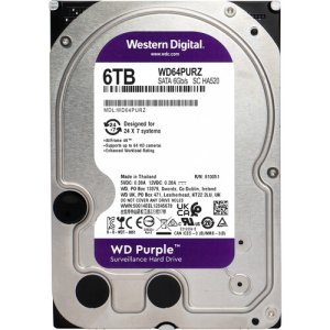 WD Purple Surveillance Hard Drive 6TB, 256 MB - WD64PURZ