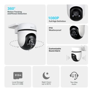 TP-Link Tapo C500 Outdoor Pan/Tilt Security Wi-Fi Camera-TL-TAPO C500