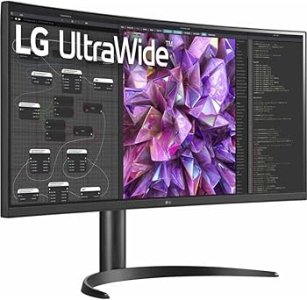 LG 34" Curved  QHD Monitor HDMI DisplayPort 60Hz - 34WQ75C-B