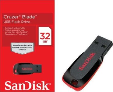 SanDisk Cruzer Blade USB Flash Drive 32GB- SDCZ50-032G-B35