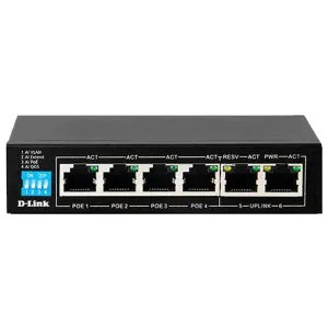 D-Link DGS-F1006P-E 6-Port Gigabit PoE Switch | 250M-DGS-F1006P