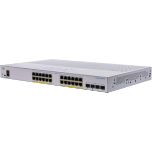 Cisco CBS350 24‑Port Gigabit PoE Switch with 4 SFP Uplinks