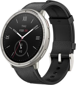 Amazfit Active2 Premium Smartwatch Black Leather