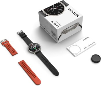 Amazfit Active2 Premium Smartwatch Black Leather