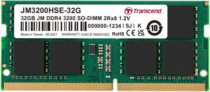 Transcend Laptop RAM DDR4 32GB 3200-JM3200HSE-32G