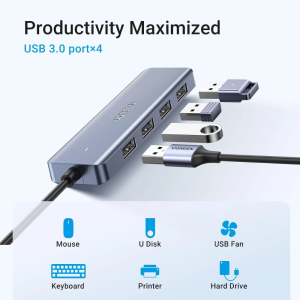 UGREEN CM219 4-Port USB 3.2 Gen 1 Data Transfer Hub-15548