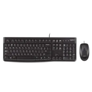 Logitech MK120 Wired Keyboard & Mouse Combo -Black-920-002562