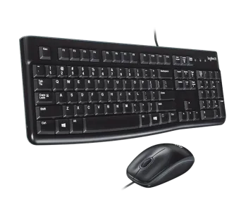 Logitech MK120 Wired Keyboard & Mouse Combo -Black-920-002562