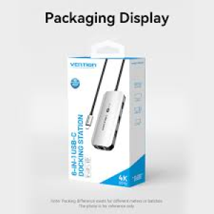Vention USB‑C Multi‑Functional 6‑in‑1 Docking Station