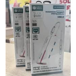 Light Wave USB‑C Multi‑Functional 6‑in‑1 Docking Station