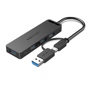 Vention Type-C to 4-Port USB 3.0 Hub with Power Supply