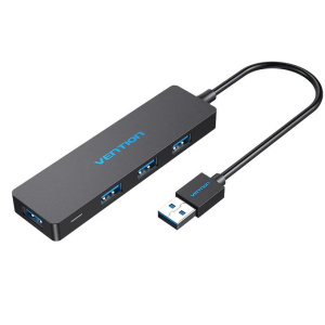 Vention 4‑Port USB 3.0 Hub (0.5M, Black)