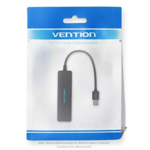 Vention 4‑Port USB 3.0 Hub (0.5M, Black)