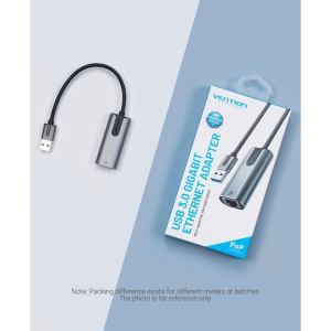 Vention USB 3.0 TO GIGABIT ETHERNET ADAPTER Gray 0.15M    Aluminum Alloy Type