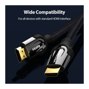 Vention Nylon Braided HDMI Cable 10M Black Metal Type.