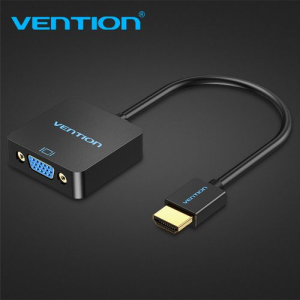 Vention HDMI to HDMI+VGA Converter 0.15M Gray Metal Type