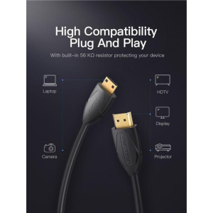 Vention Mini HDMI Cable 2M Black