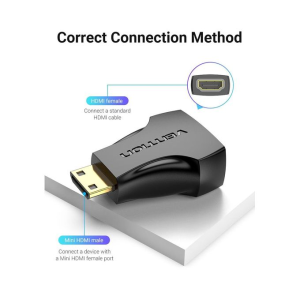 Vention Micro HDMI Male to HDMI Female Adapter Black