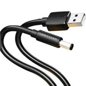 Vention USB to 3.5mm Barrel Jack 5V DC Power Cable Black 1.5m