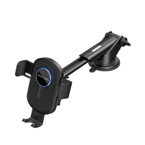 Vention One Touch Clamping Car Phone Mount With Suction Cup Black Square Type