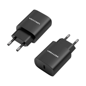 Vention 1-port USB Wall Charger(18W) UK-Plug Black
