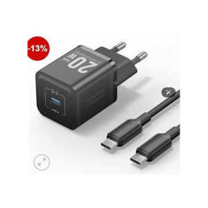 Vention 1-port USB-C Wall Charger(20W) UK- Plug Black