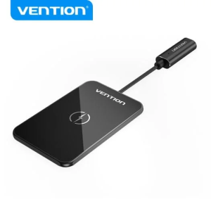 Vention Wireless Charger 15W Ultra-thin Mirrored Surface Type 0.05M Black