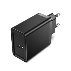 Vention 1-port USB Wall Charger(12W) UK-PlugBlack
