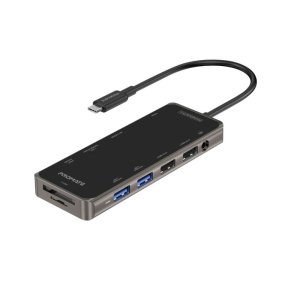 Promate TransHub-Pro 11‑in‑1 Transparent Ultra‑Fast Multi‑Port USB‑C Hub
