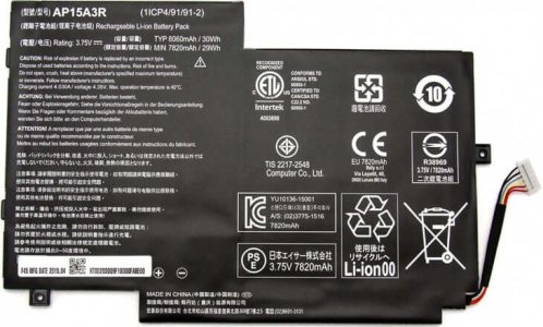 Acer Switch 10 V Pro SW5-014P-1420 Original 30Wh Battery