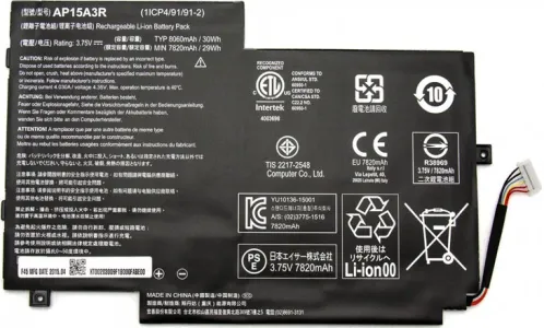 Acer Switch 10 E SW3-013-11MQ 3.75V 8060mAh 30Wh Original Battery