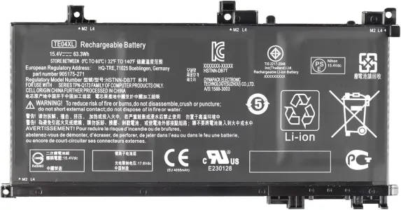 HP Pavilion 15-bc008nm 15.4V 63.3WH battery