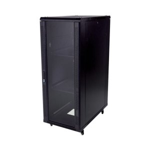 Generic 22U Networking Cabinet With Glass 600 x 600 data cabinet
