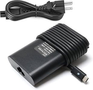 Charger for Dell P80F / P80F001 – 65W USB-C 20V 3.25A + Power Cord
