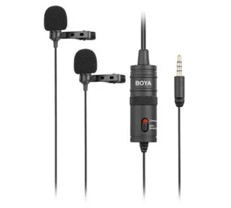 BOYA BY-M1DM DUAL OMNIDIRECTIONAL LAVALIER MICROPHONE