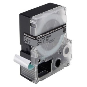 Epson LK-6SBE (C53S656009) Black on Matte Silver Label Tape 24mm x 9m