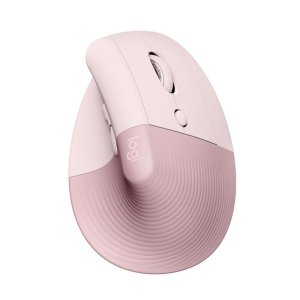 Logitech Lift Vertical Ergonomic Wireless and Bluetooth Mouse - Rose - 910-006478