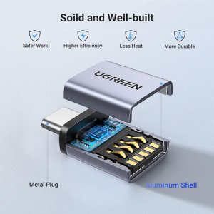 UGREEN USB A Male to USB-C Female Adapter Black - US280