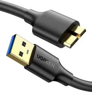 UGREEN USB-A 3.0 to Micro USB 3.0 Male Cable 0.5m Black - US130