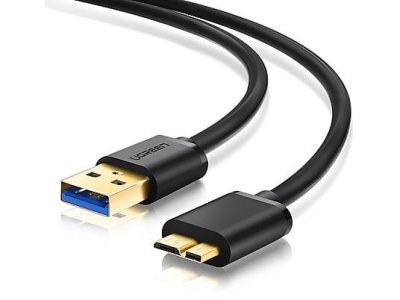 UGREEN USB-A 3.0 to Micro USB 3.0 Male Cable 0.5m Black - US130