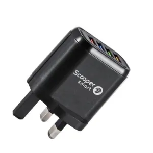 Scooper Smart SFC-04C Wall Charger 4USB 3.0A Fast Charging