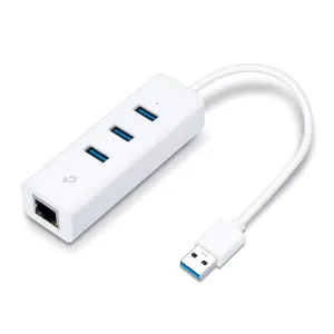 TP-Link USB 3.0 to 3-Port Hub & Gigabit Ethernet Adapter  - TL-UE330
