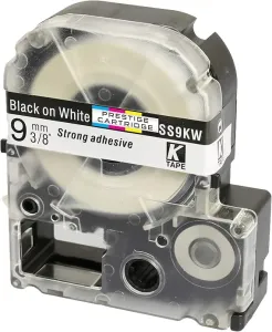 Epson 9mm x 8m Black on White Tape