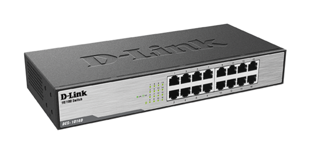 Dlink 10/100M 16-Port Fast Ethernet Unmanaged Desktop Switch-DES-1016D