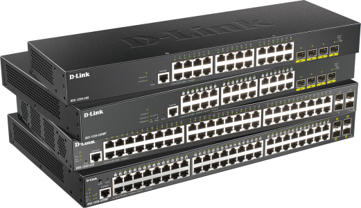 D-Link DGS-1250-52XMP 52-Port 48 x 10/100/1000BASE-T PoE ports 4 x 10G SFP+ ports